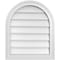 Ekena Millwork Round Top Surface Mount PVC Gable Vent w/ 2"W x 1-1/2"P Brickmould Frame, 20"W x 24"H GVPRT20X2402SN - alternate 1
